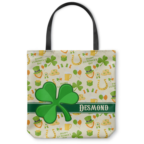 Custom St. Patrick's Day Canvas Tote Bag - Large - 18"x18" (Personalized)
