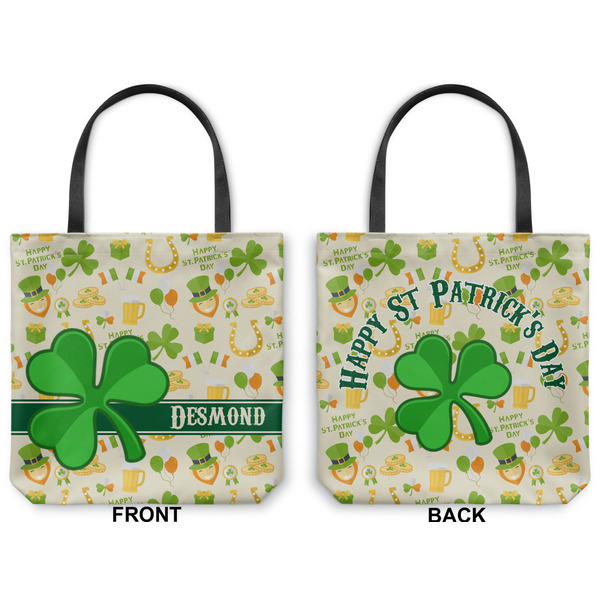 St. Patrick's Day Canvas Tote - Front and Back