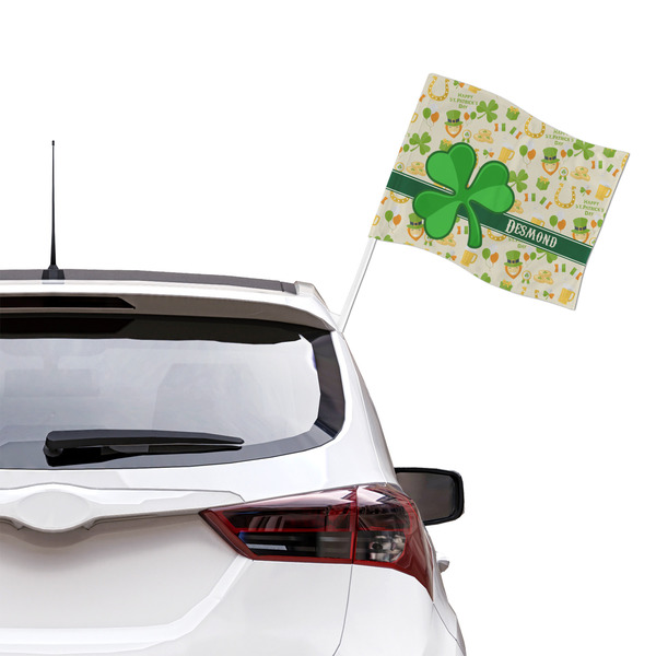 St. Patrick's Day Car Flag - Large - LIFESTYLE