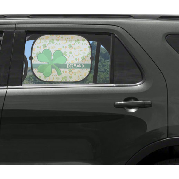 St. Patrick's Day Car Sun Shade Black - In Car Window
