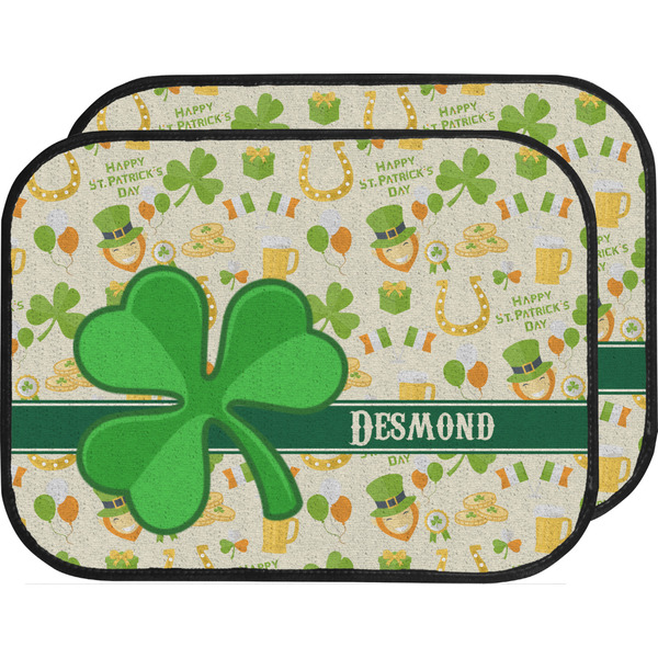 Custom St. Patrick's Day Car Floor Mats (Back Seat) (Personalized)