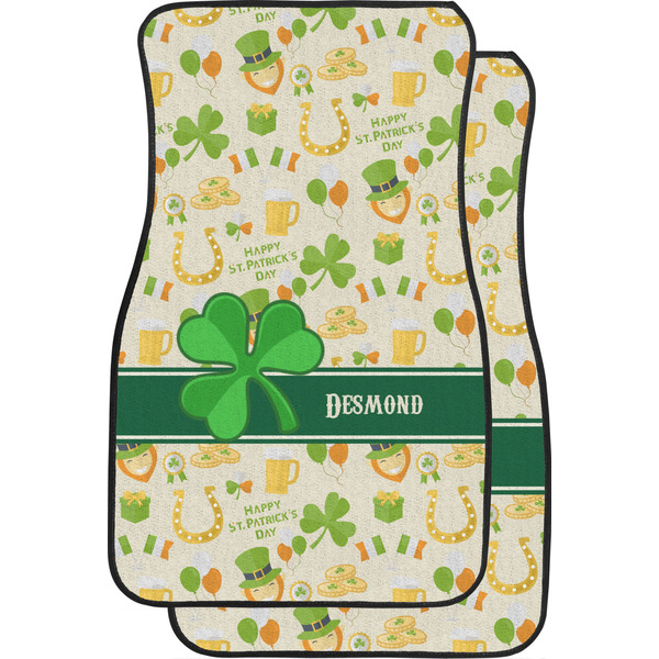 Custom St. Patrick's Day Car Floor Mats (Front Seat) (Personalized)