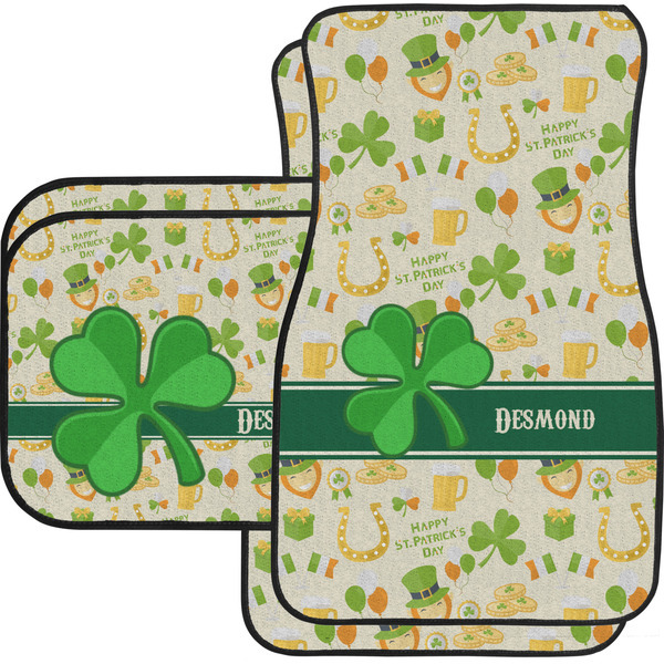 Custom St. Patrick's Day Car Floor Mats Set - 2 Front & 2 Back (Personalized)