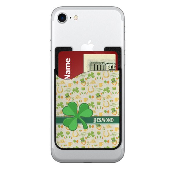 Custom St. Patrick's Day 2-in-1 Cell Phone Credit Card Holder & Screen Cleaner (Personalized)