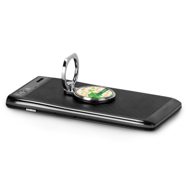 St. Patrick's Day Cell Phone Ring & Stand in Use