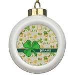 St. Patrick's Day Ceramic Ball Ornament (Personalized)