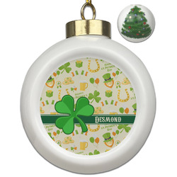 St. Patrick's Day Ceramic Ball Ornament - Christmas Tree (Personalized)
