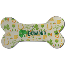 St. Patrick's Day Ceramic Dog Ornament - Front w/ Name or Text
