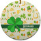 St. Patrick's Day Ceramic Flat Ornament - Circle (Front)