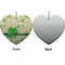 St. Patrick's Day Ceramic Flat Ornament - Heart Front & Back (APPROVAL)