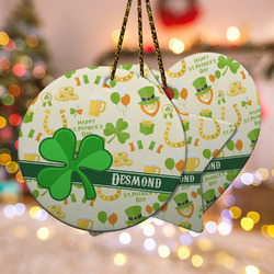 St. Patrick's Day Ceramic Ornament w/ Name or Text