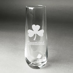 St. Patrick's Day Champagne Flute - Stemless Engraved (Personalized)