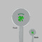 St. Patrick's Day Clear Plastic 7" Stir Stick - Round - Front & Back