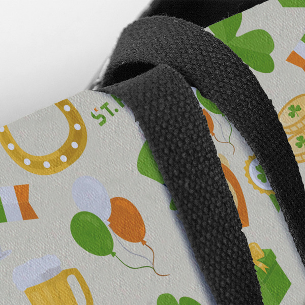 St. Patrick's Day Closeup of Tote w/Black Handles