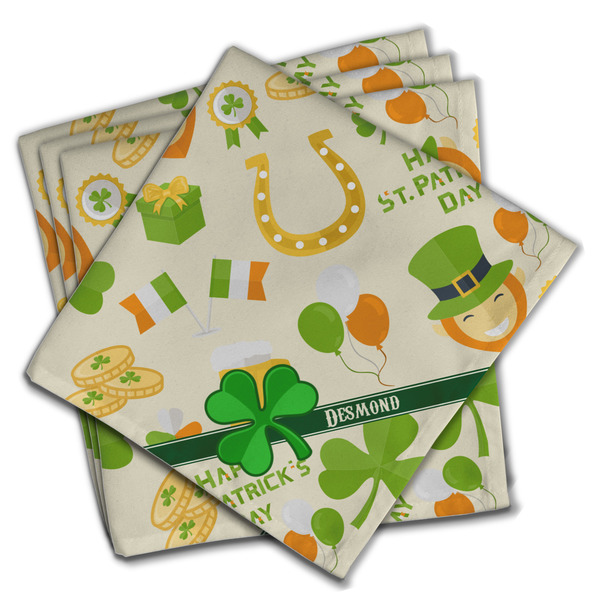 Custom St. Patrick's Day Cloth Napkins (Set of 4) (Personalized)