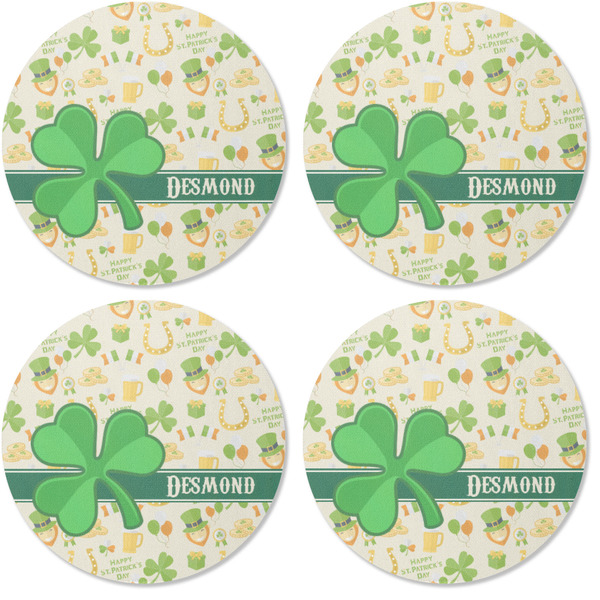 St. Patrick's Day Coaster Round Rubber Back - Apvl