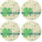 St. Patrick's Day Coaster Round Rubber Back - Apvl
