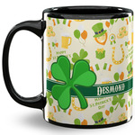 St. Patrick's Day 11 Oz Coffee Mug - Black (Personalized)