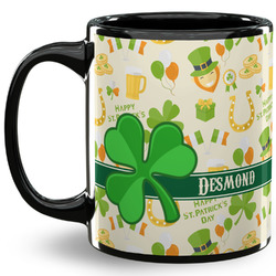 St. Patrick's Day 11 Oz Coffee Mug - Black (Personalized)