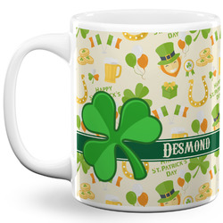 St. Patrick's Day 11 Oz Coffee Mug - White (Personalized)