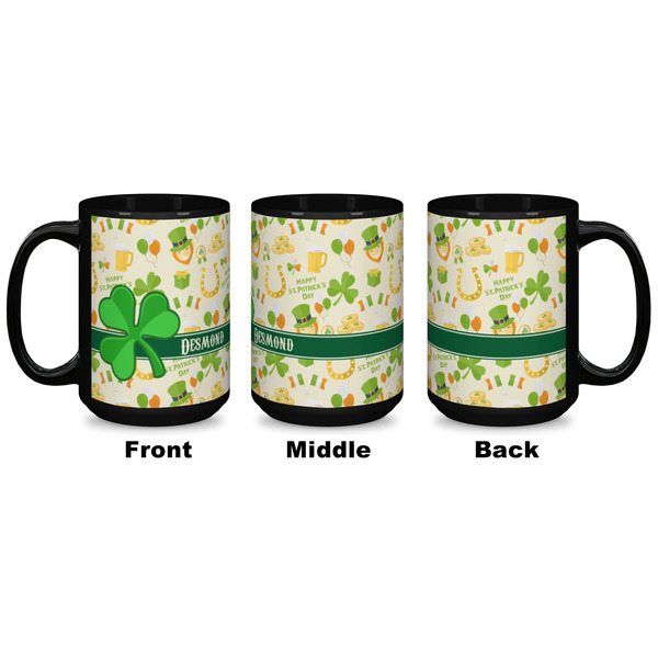 St. Patrick's Day Coffee Mug - 15 oz - Black APPROVAL
