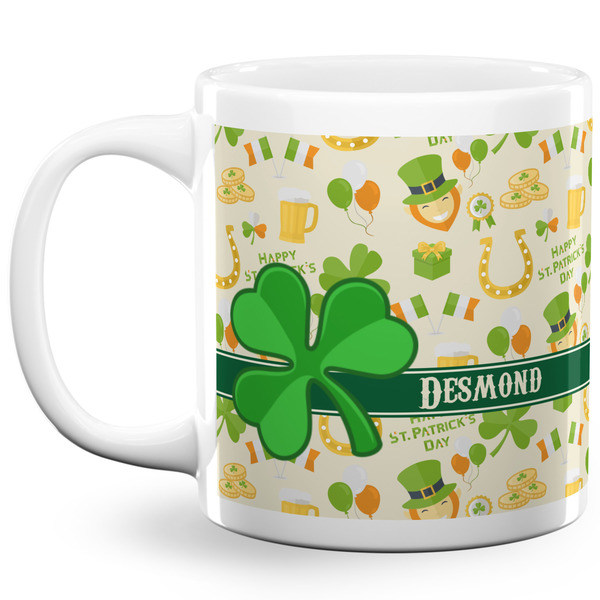 Custom St. Patrick's Day 20 Oz Coffee Mug - White (Personalized)