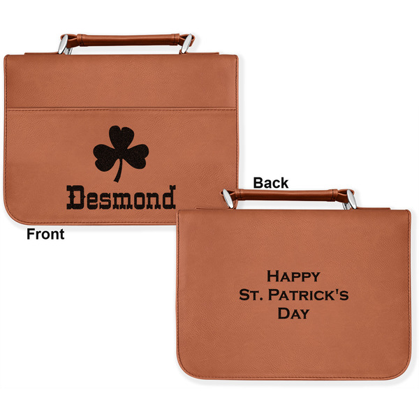 St. Patrick's Day Cognac Leatherette Bible Covers - Large Double Sided Apvl