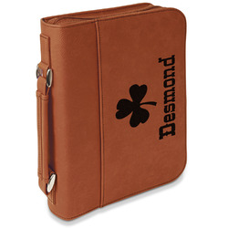 St. Patrick's Day Leatherette Bible Cover with Handle & Zipper - Large - Double Sided (Personalized)
