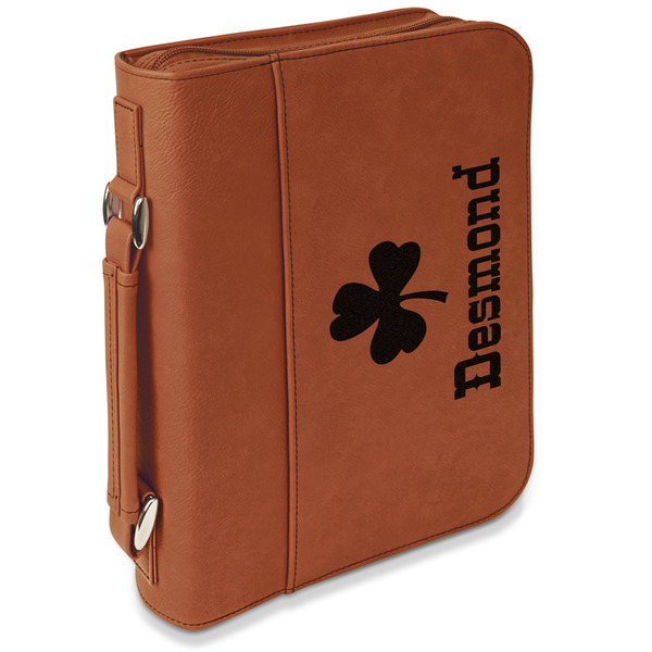 Custom St. Patrick's Day Leatherette Bible Cover with Handle & Zipper - Large- Single Sided (Personalized)