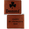 St. Patrick's Day Cognac Leatherette Bifold Wallets - Front and Back