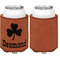 St. Patrick's Day Cognac Leatherette Can Sleeve - Single Sided Front and Back