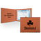 St. Patrick's Day Cognac Leatherette Diploma / Certificate Holders - Front and Inside - Main
