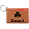 St. Patrick's Day Cognac Leatherette Keychain ID Holders - Front Credit Card