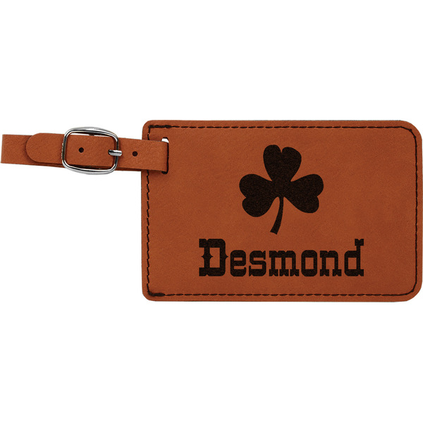 Custom St. Patrick's Day Leatherette Luggage Tag (Personalized)