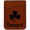 St. Patrick's Day Cognac Leatherette Phone Wallet close up