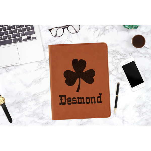 St. Patrick's Day Cognac Leatherette Portfolios - Lifestyle Image