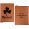 St. Patrick's Day Cognac Leatherette Portfolios with Notepad - Small - Double Sided- Apvl