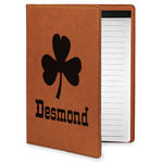 St. Patrick's Day Leatherette Portfolio with Notepad - Small - Double Sided (Personalized)