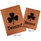 St. Patrick's Day Cognac Leatherette Portfolios with Notepad - Compare Sizes