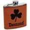 St. Patrick's Day Leatherette Wrapped Stainless Steel Flask (Personalized)