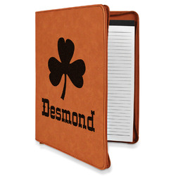 St. Patrick's Day Leatherette Zipper Portfolio with Notepad (Personalized)