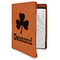 St. Patrick's Day Cognac Leatherette Zipper Portfolios with Notepad - Main
