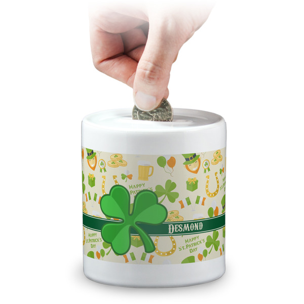 Custom St. Patrick's Day Coin Bank (Personalized)