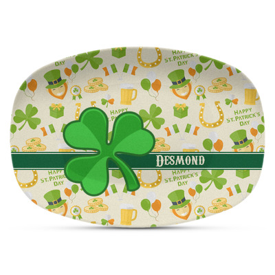 St. Patrick's Day Plastic Platter - Microwave & Oven Safe Composite Polymer (Personalized)