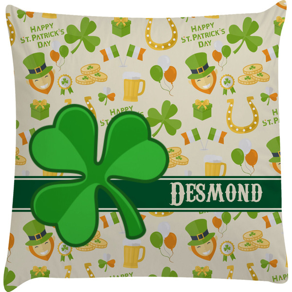 Custom St. Patrick's Day Decorative Pillow Case (Personalized)