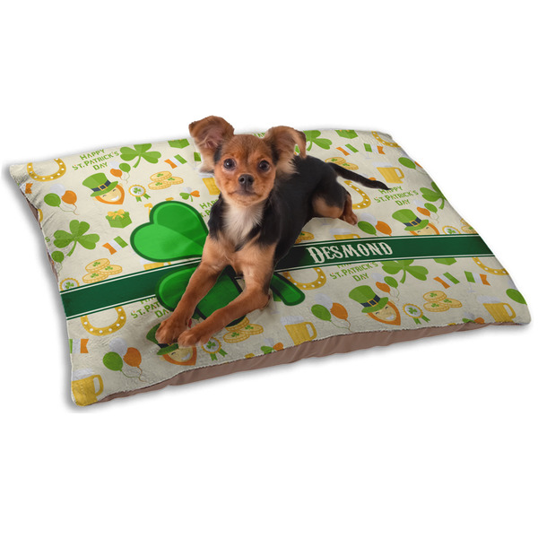 Custom St. Patrick's Day Dog Bed - Small w/ Name or Text