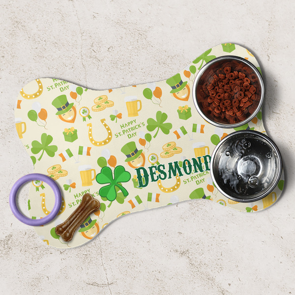 St. Patrick's Day Dog Bone Shaped Mat Lifestyle