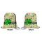 St. Patrick's Day Drawstring Backpack Front & Back Medium