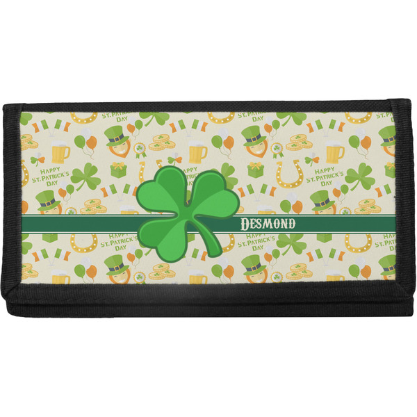 Custom St. Patrick's Day Canvas Checkbook Cover (Personalized)