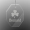 St. Patrick's Day Engraved Glass Ornaments - Octagon